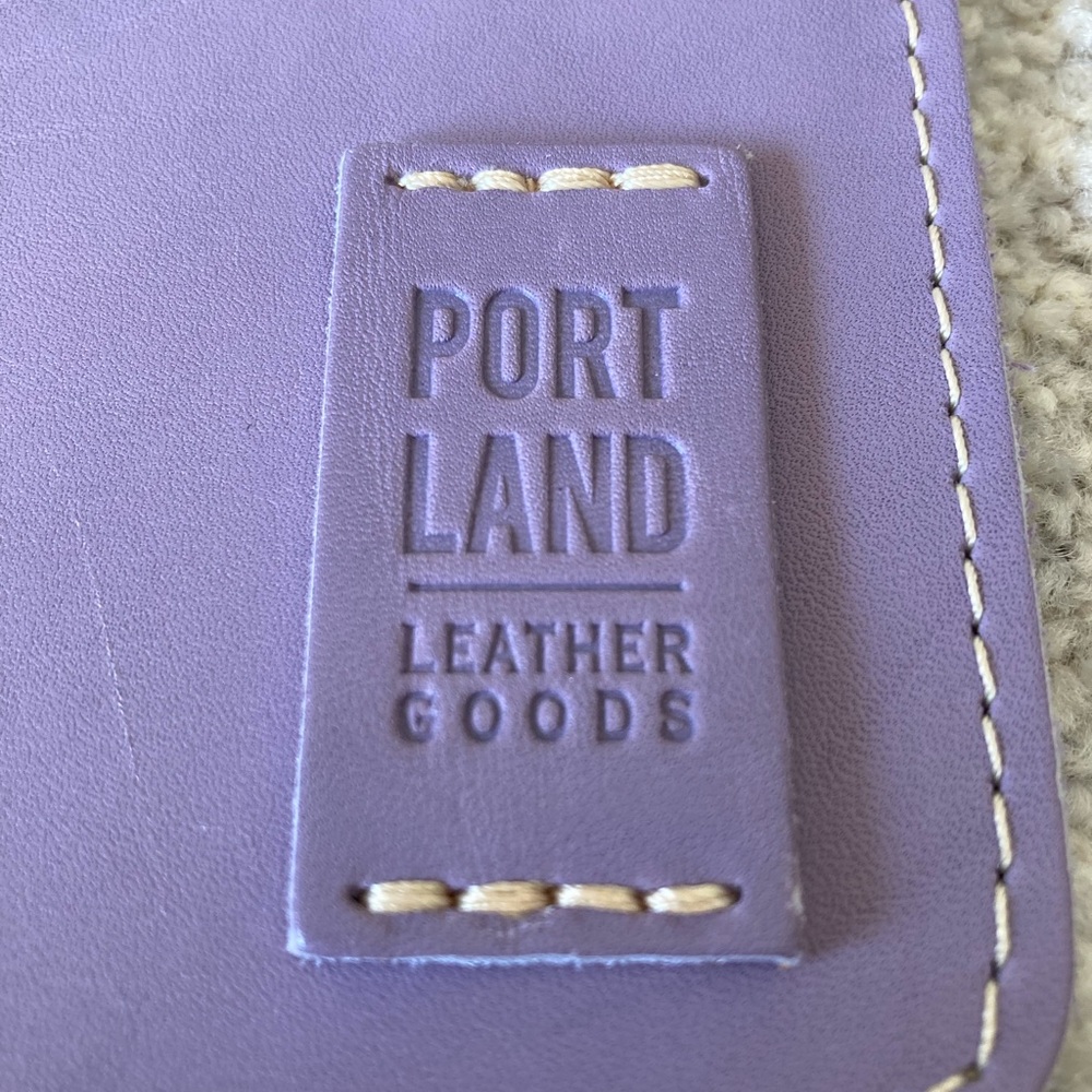 Portland Leather Goods PLG Lavender purple Adriana Wristlet Wallet Discontinued - Picture 5 of 5